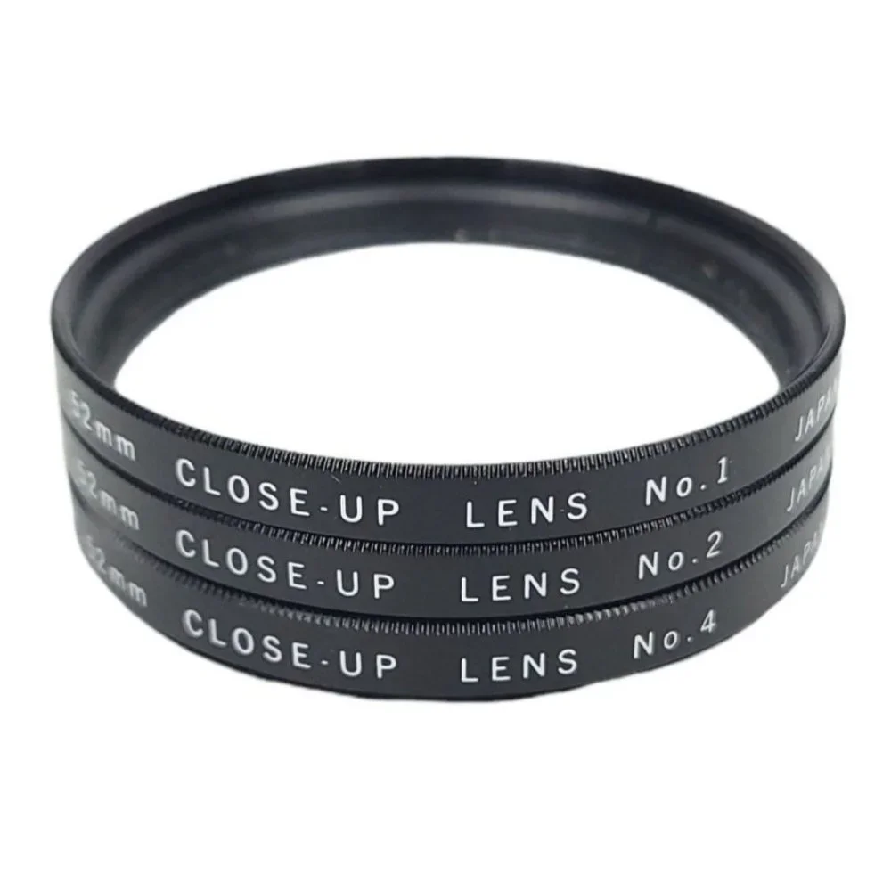 Vivitar 52mm Close Up Lens Set 1 2 4 Storage Case Japan